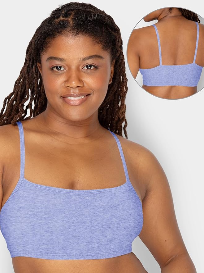 Fruit of the Loom Women's Spaghetti Strap Cotton Pullover Sports Bra Value Pack