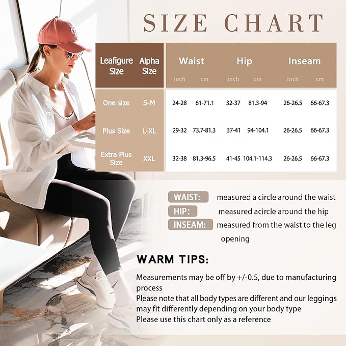 Leafigure High Waisted Leggings for Women- Soft No See-Through Yoga Pants for Gym Workout Running