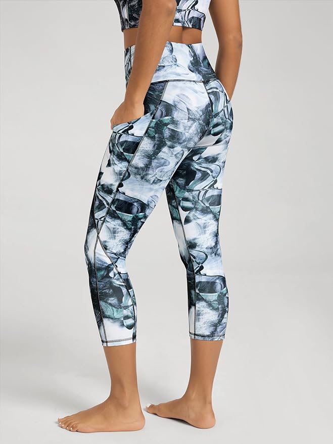 ODODOS Women's High Waisted Yoga Leggings with Pockets, Tummy Control Non See Through Workout Athletic Running Yoga Pants