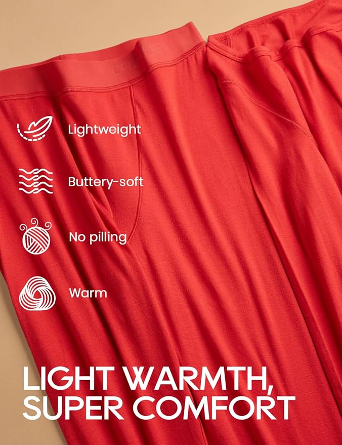 CRZ YOGA Soft Thermal Underwear Sets for Women Lightweight Long Johns Base Layer Pajamas Warm Top Bottom