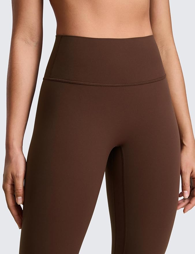 CRZ YOGA SculptAir No Front Seam Yoga Leggings 25" - High Waisted Womens Pants Workout Pilates Athletic V Back Buttery Soft