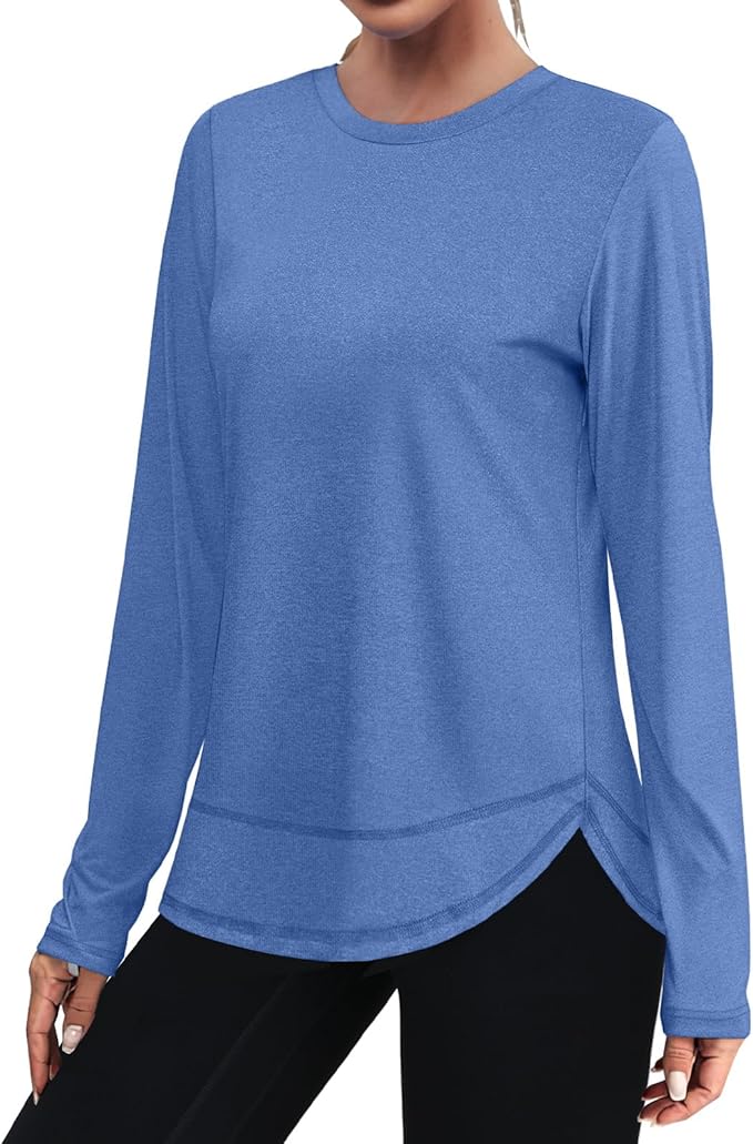 XIEERDUO Women's Workout Tops Long Sleeve Quick Dry Shirts for Hiking Running S-3XL