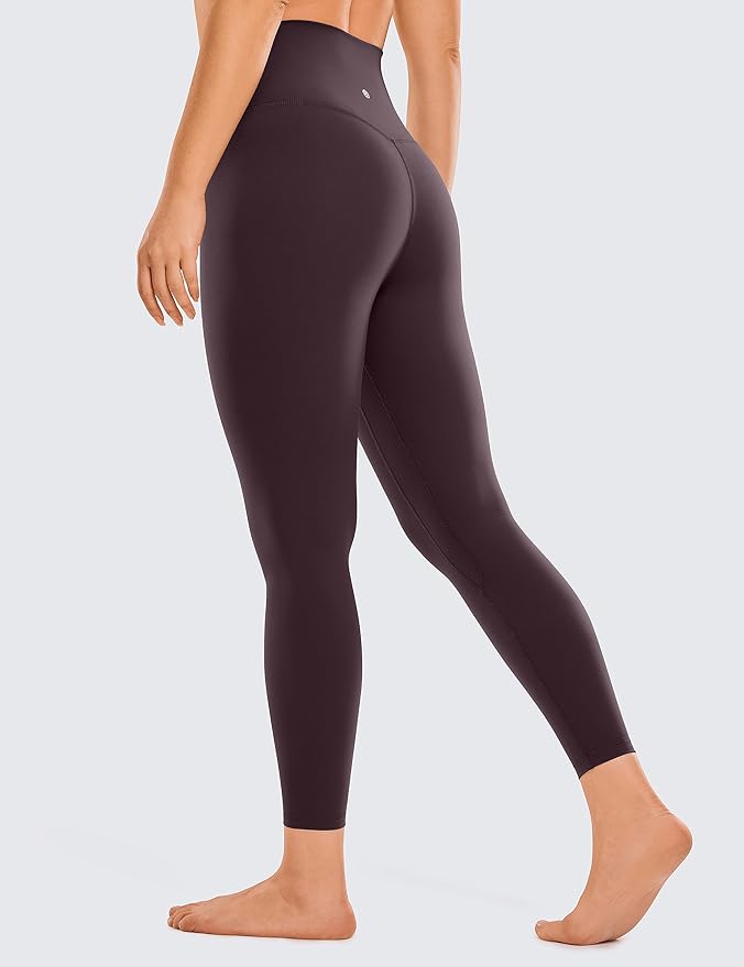 CRZ YOGA Brushed Naked Feeling Workout Leggings 25" - High Waisted Gym Compression Tummy Control Womens Yoga Pants
