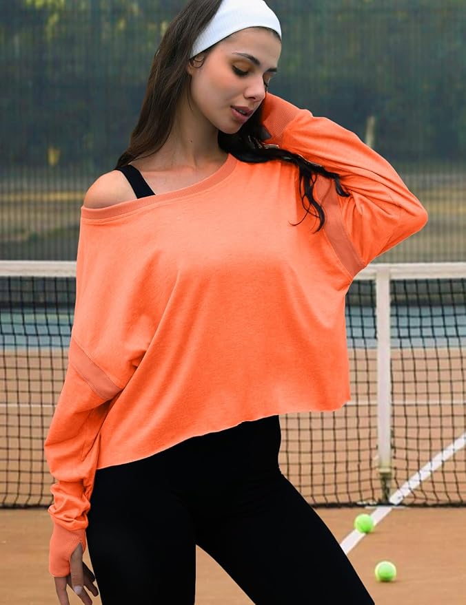 UNIANKIYA Open Back Workout Tops for Women Long Sleeve Cropped Athletic Clothes Gym Running Yoga Low Impact Sports T Shirts