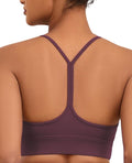 Womens Y-Back Sports Bra, Weightless Padded Yoga Bra, Spaghetti Strap Low Impact Gym Top for Workout & Daily Wear