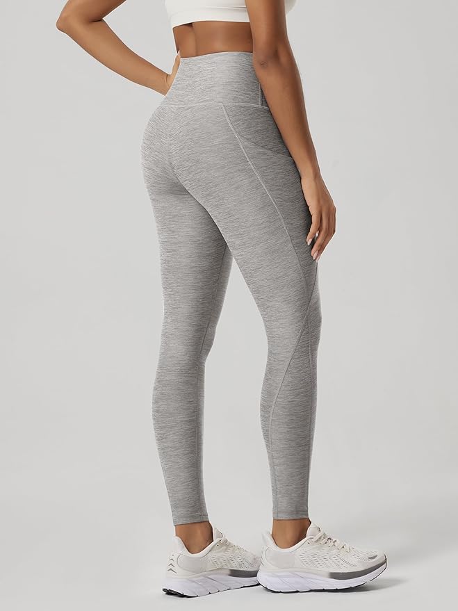 ODODOS Women's High Waisted Yoga Leggings with Pockets, Tummy Control Non See Through Workout Athletic Running Yoga Pants