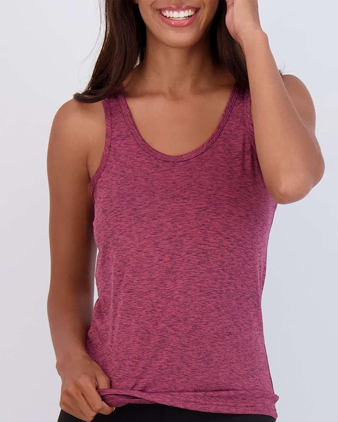 Real Essentials 5 Pack: Women's Racerback Tank Top Dry-Fit Athletic Performance Yoga Activewear (Available in Plus Size)