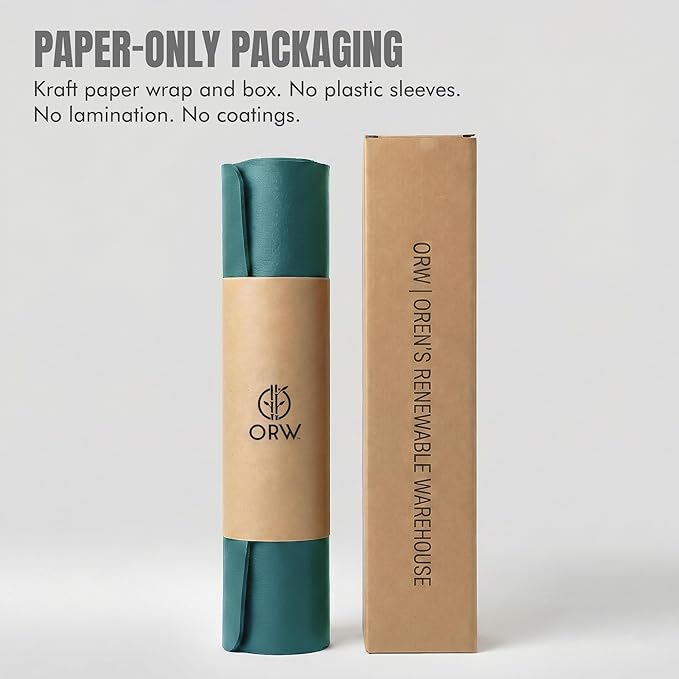 ORW Non Slip Hot Yoga Mat - Grip Surface & Natural Rubber Base, REACH Tested, Home & Studio Practice