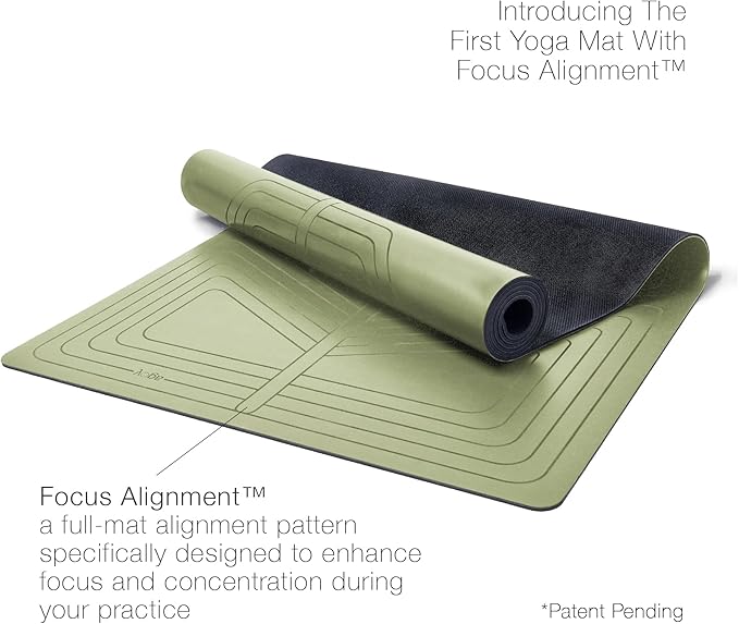 agoy PRO+ WARRIOR - Premium Non-Slip Yoga Mat – Eco-Conscious Design - PU Mat With Wet/Dry Grip+ - Focus Alignment - Lazer-Etched Technology - A Portable Standard Size Mat for All Styles of Yoga