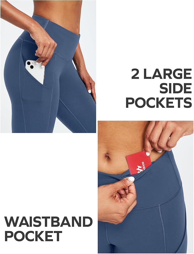 Ewedoos Leggings with Pockets for Women High Waisted Athletic Workout Compression Leggings Tummy Control Yoga Pants Women