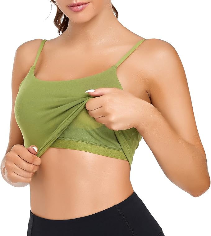 Lemedy Women Padded Sports Bra Fitness Workout Running Shirts Yoga Tank Top