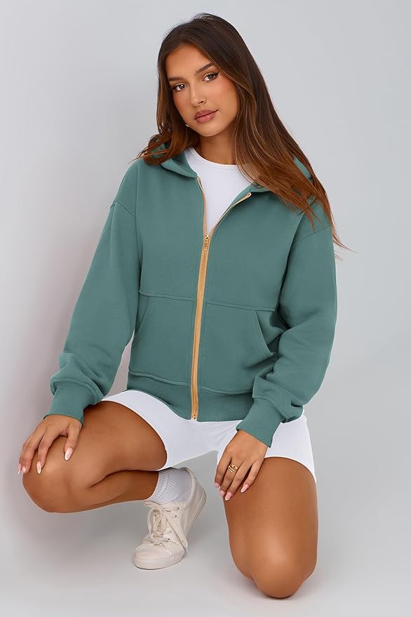 PRETTYGARDEN Hoodies for Women Sweatshirt Zip Up Hoodie Fall Fashion 2026 Trendy Long Sleeve Jackets Winter Clothing Outfits