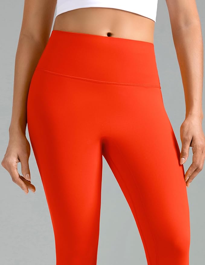 Colorfulkoala Dreamlux No Front Seam Leggings for Women 25"/28" Inseam, High Waisted Buttery Soft Yoga Pants