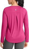 SANTINY Lightweight Long Sleeve Workout Tops for Women Breathable Gym Yoga Athletic Running Hiking Top UPF 50+ Sun Shirts