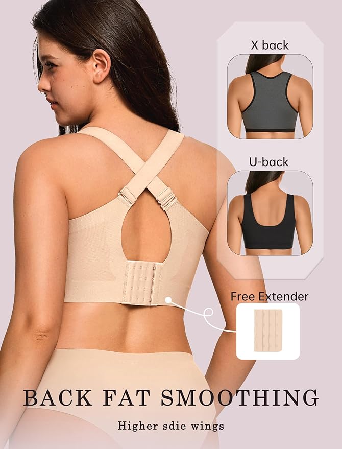 OEAK Womens Wireless Jelly Bra Plus Size Supportive Seamless Bras Full Coverage Push Up Comfortable No Underwire Tshirt Bras