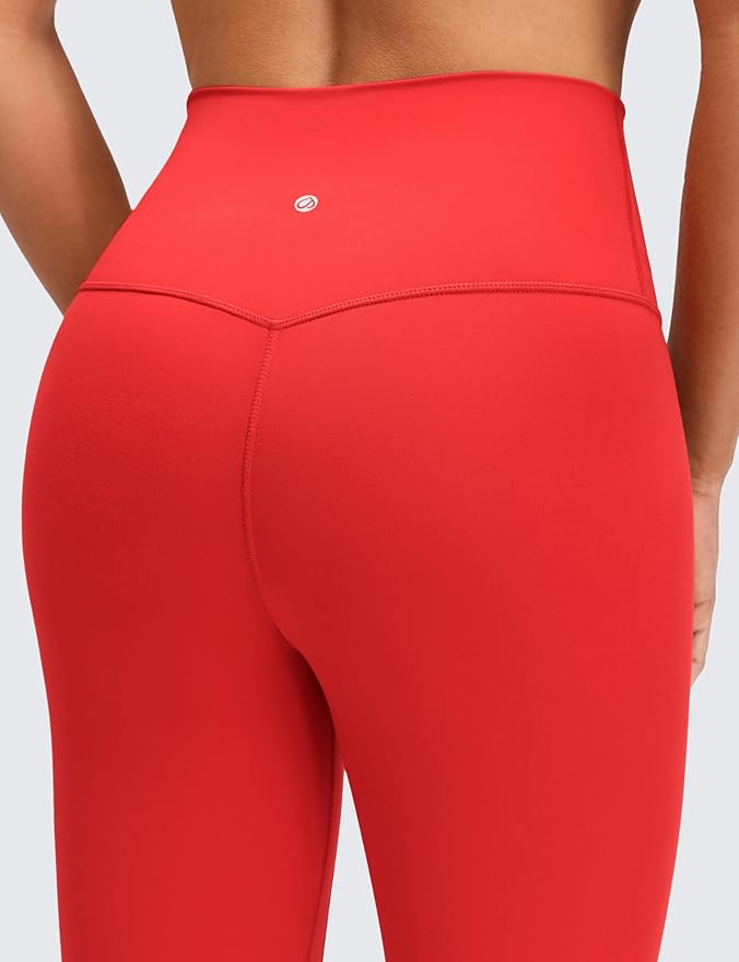 CRZ YOGA Brushed Naked Feeling Workout Leggings 25" - High Waisted Gym Compression Tummy Control Womens Yoga Pants
