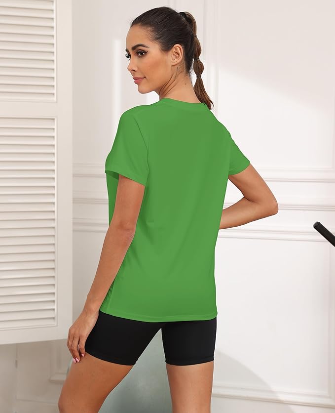 KevaMolly Workout Tops for Women UPF50+ Breathable Loose Fit Yoga T Shirts Short Sleeve Running Gym Athletic Tee Top