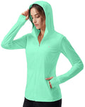 Soothfeel Women's UPF 50+ Sun Protection Hoodie Jacket Lightweight Long Sleeve Sun Shirt for Women with Pocket Hiking Outdoor