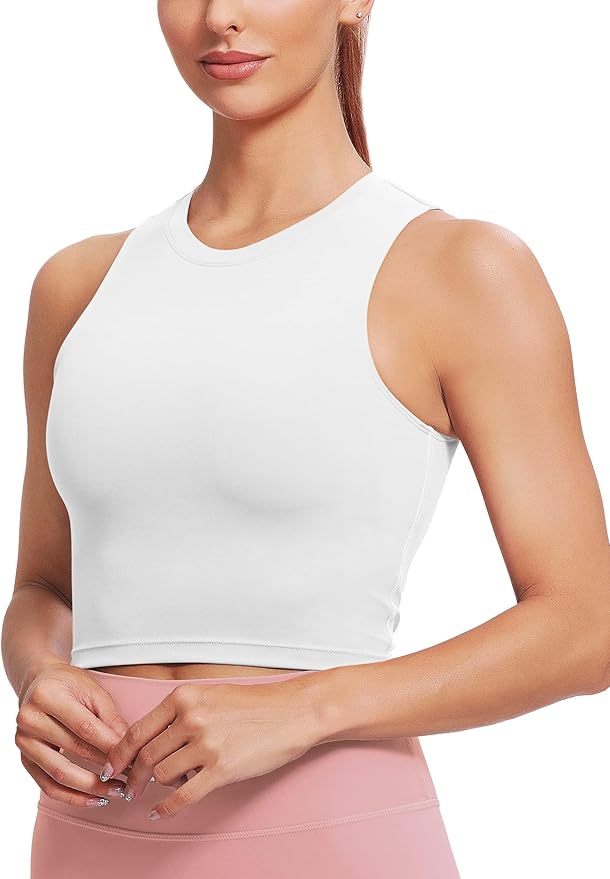 Natural Feelings Nudi Sports Bras for Women Removable Padded Yoga Tank Tops Sleeveless Fitness Workout Crop Tops