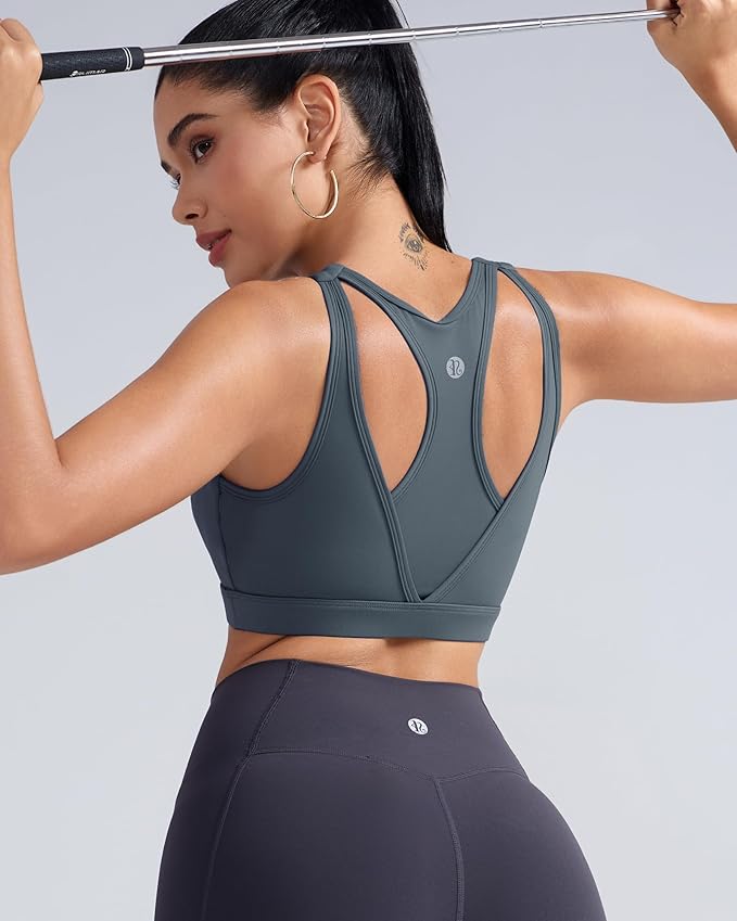 RUNNING GIRL Sports Bras for Women High Support,Molded Cup High Impact Sports Bra Racerback Workout Yoga Running Bra