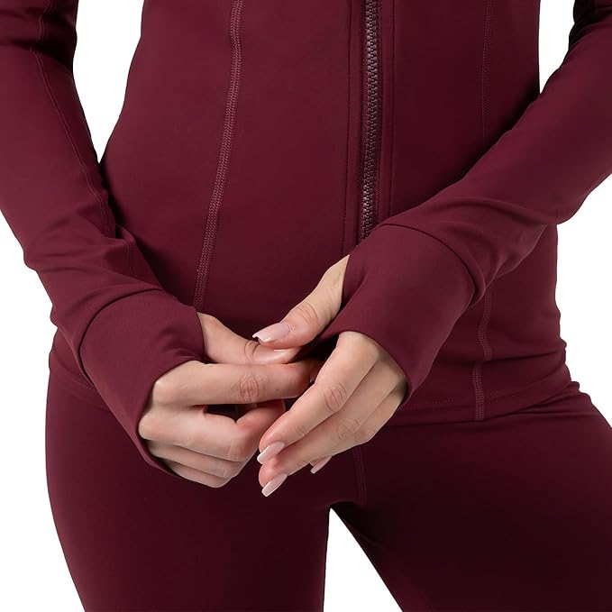 YITTY Active Women's Ultraluxe Full Zip Jacket, Athleisure, 4-Way-Stretch, Thumbholes