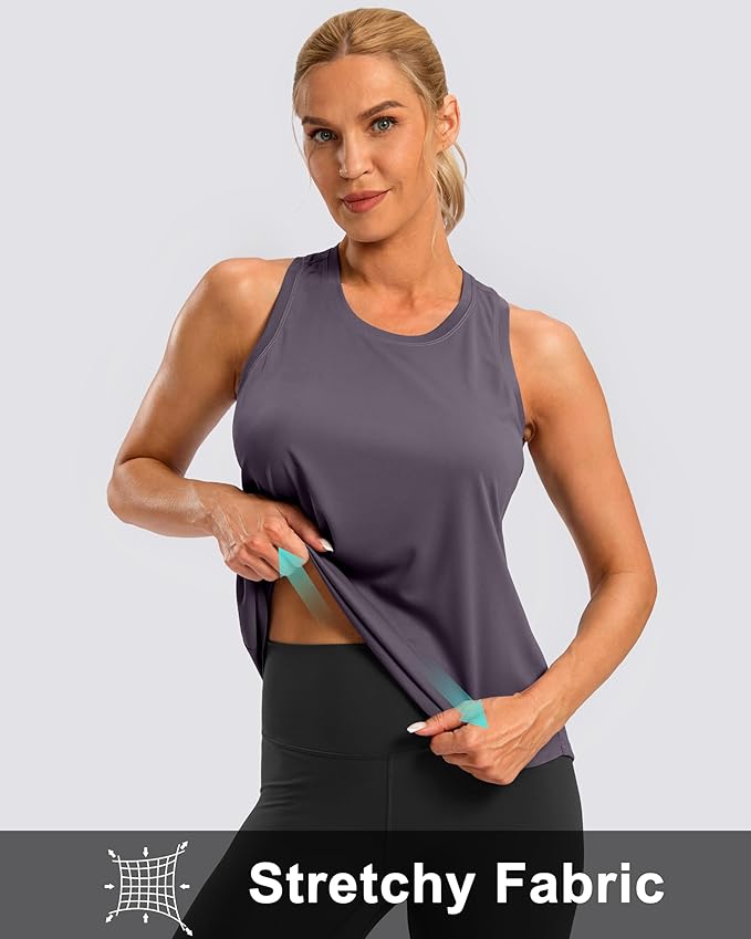 G Gradual Women's Workout Tank Tops Racerback Athletic Yoga Tops Loose Fit Sleeveless Running Gym Sports Shirts for Women