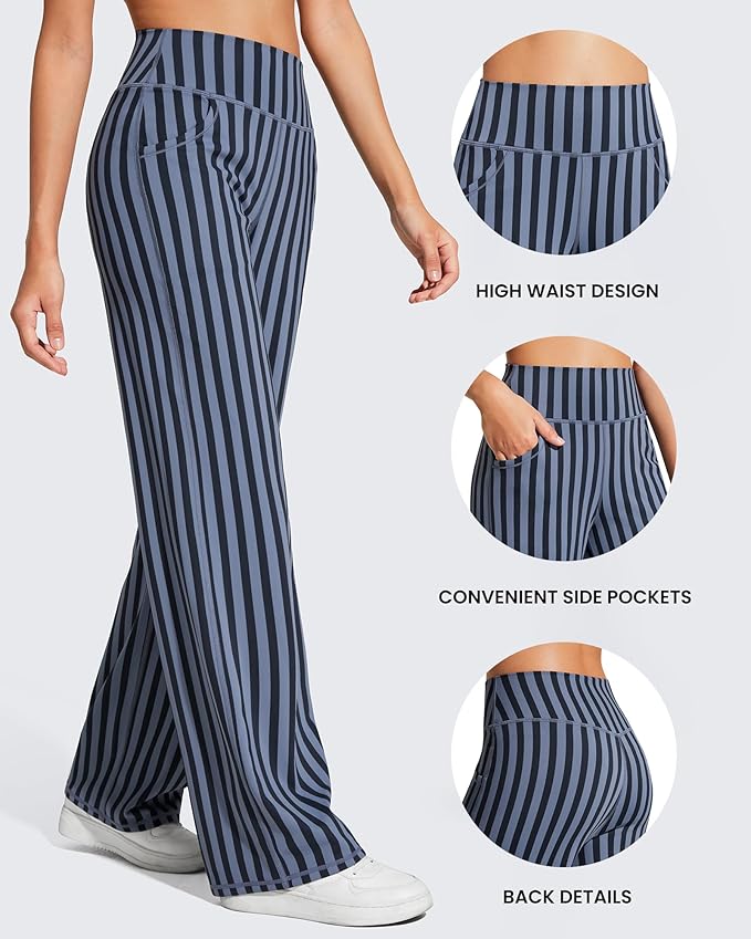 Promover Wide Leg Pants Woman Yoga Pants with Pockets Stretch Loose Casual Lounge Sweatpants Petite/Regular/Tall