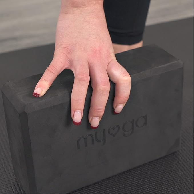 MYGA Yoga Block,Lightweight EVA Foam Yoga Brick,High Density Non-Slip Block for Yoga Poses, Pilates, Balance and Flexibility
