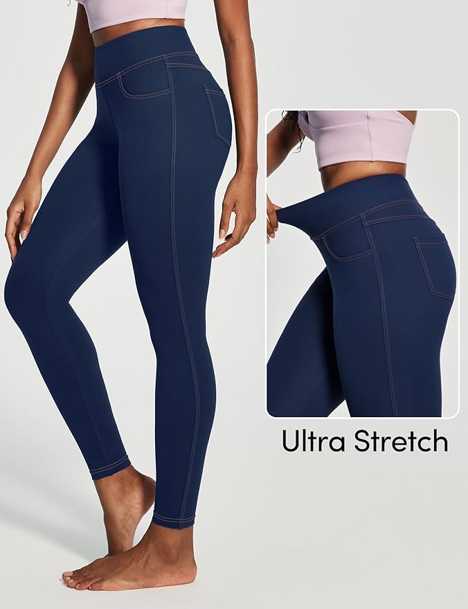 IUGA High Waist Yoga Pants with Pockets, Leggings for Women Tummy Control, Workout Leggings for Women 4 Way Stretch