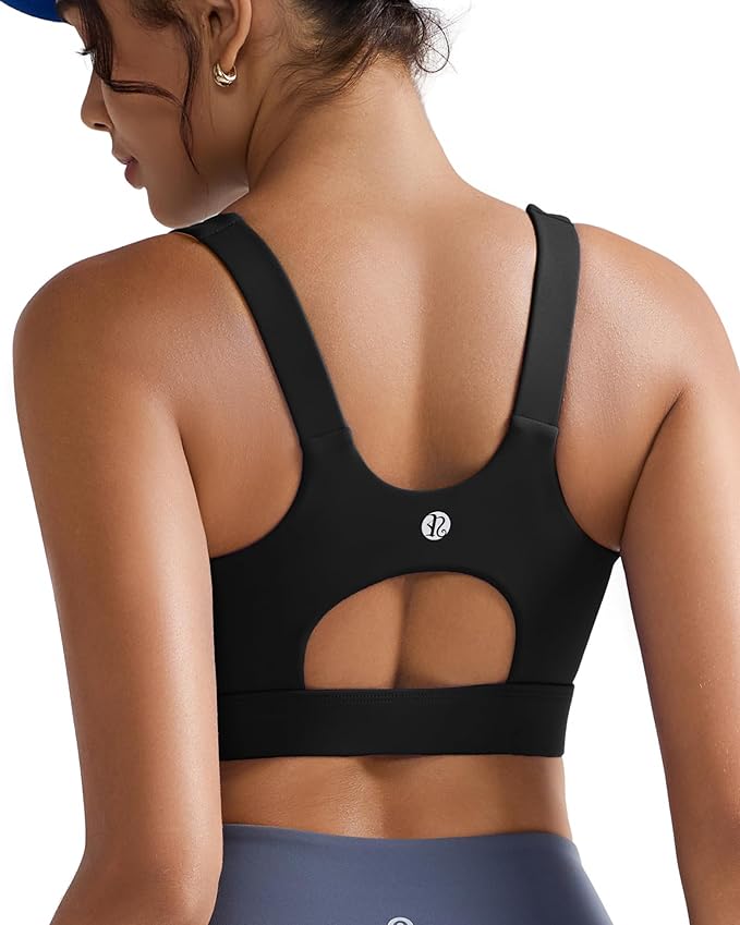 RUNNING GIRL High Impact Sports Bras for Women,Racerback Running Bra Workout Crop Tank Tops Longline Sports Bra Push up