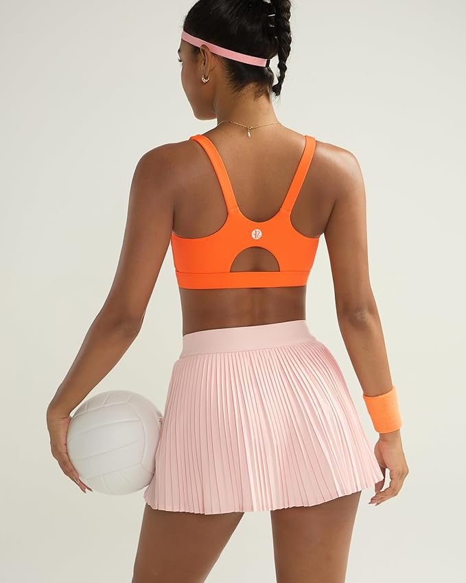 RUNNING GIRL Sports Bra for Women High Support, Molded Cup High Impact Sports Bras for Women with Sewn in Pads