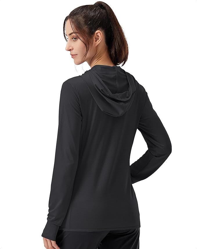Soothfeel Women's UPF 50+ Sun Protection Hoodie Jacket Lightweight Long Sleeve Sun Shirt for Women with Pocket Hiking Outdoor