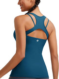 RUNNING GIRL Workout Tank Tops with Built in Bras for Women,Compression Shirt Strappy Back Athletic Yoga Tops