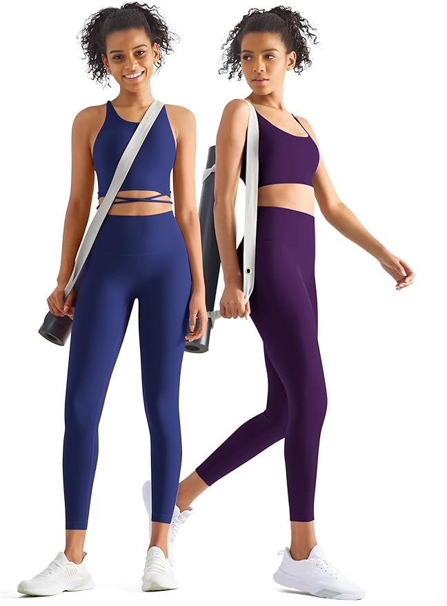 3 Pack Leggings with Pockets for Women,Butt Lift High Waisted Tummy Control Workout Yoga Pants Reg & Plus Size