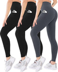 Blisset 3 Pack High Waisted Leggings for Women with Pockets Soft Active Tummy Control Pants for Yoga Running & Daily Wear