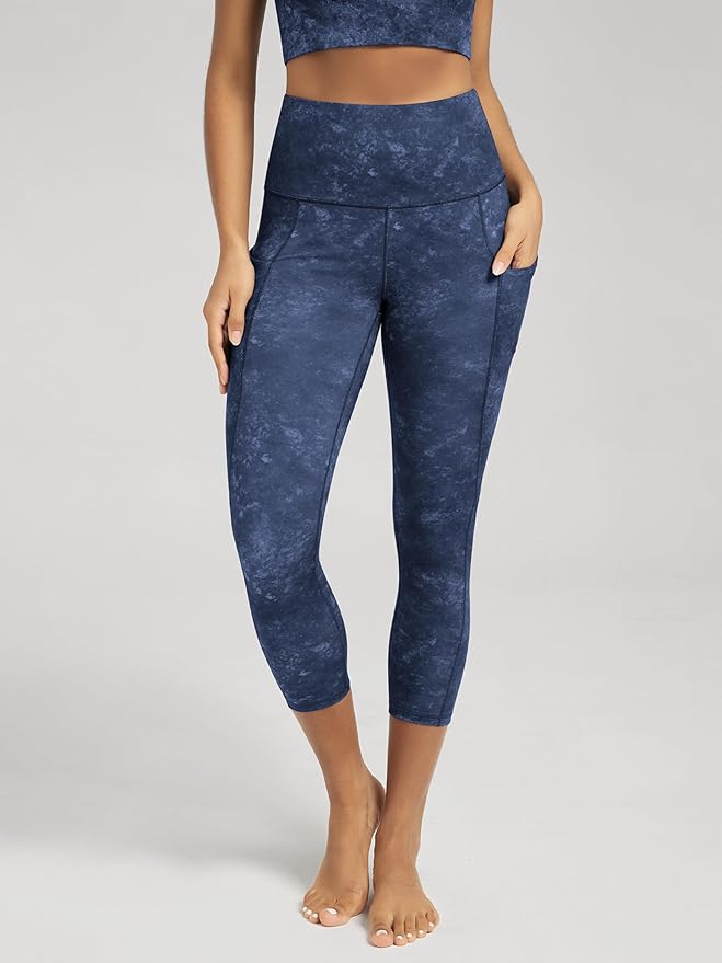 ODODOS Women's High Waisted Yoga Leggings with Pockets, Tummy Control Non See Through Workout Athletic Running Yoga Pants