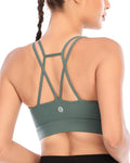 RUNNING GIRL Sports Bras for Women,Padded Sports Bra Tank Top Sexy Crisscross Back High Impact Longline Workout Yoga Bra