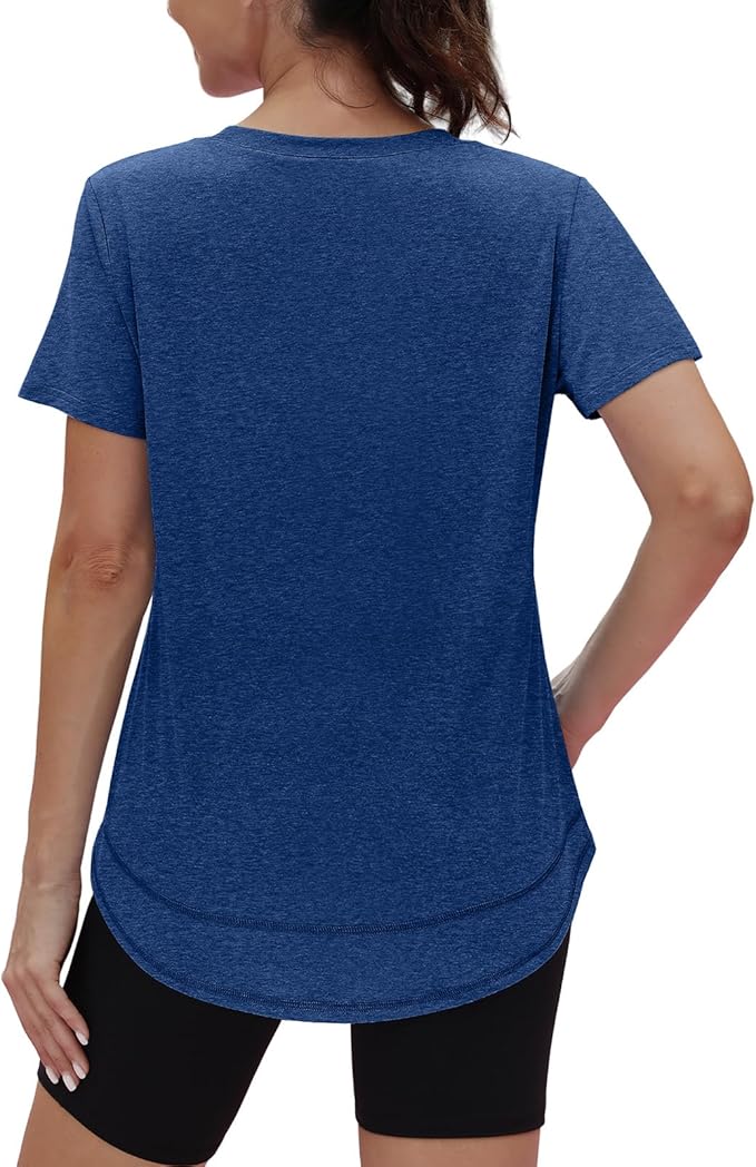XIEERDUO Womens Workout Tops Short Sleeve Shirts Quick Dry Outfits for Hiking Running S-3XL