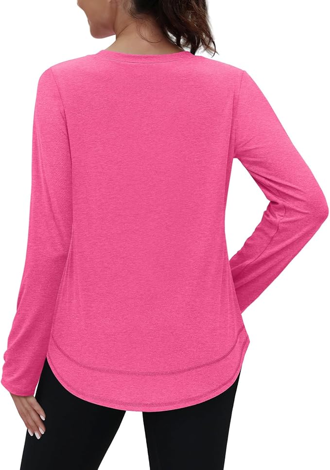 XIEERDUO Women's Workout Tops Long Sleeve Quick Dry Shirts for Hiking Running S-3XL