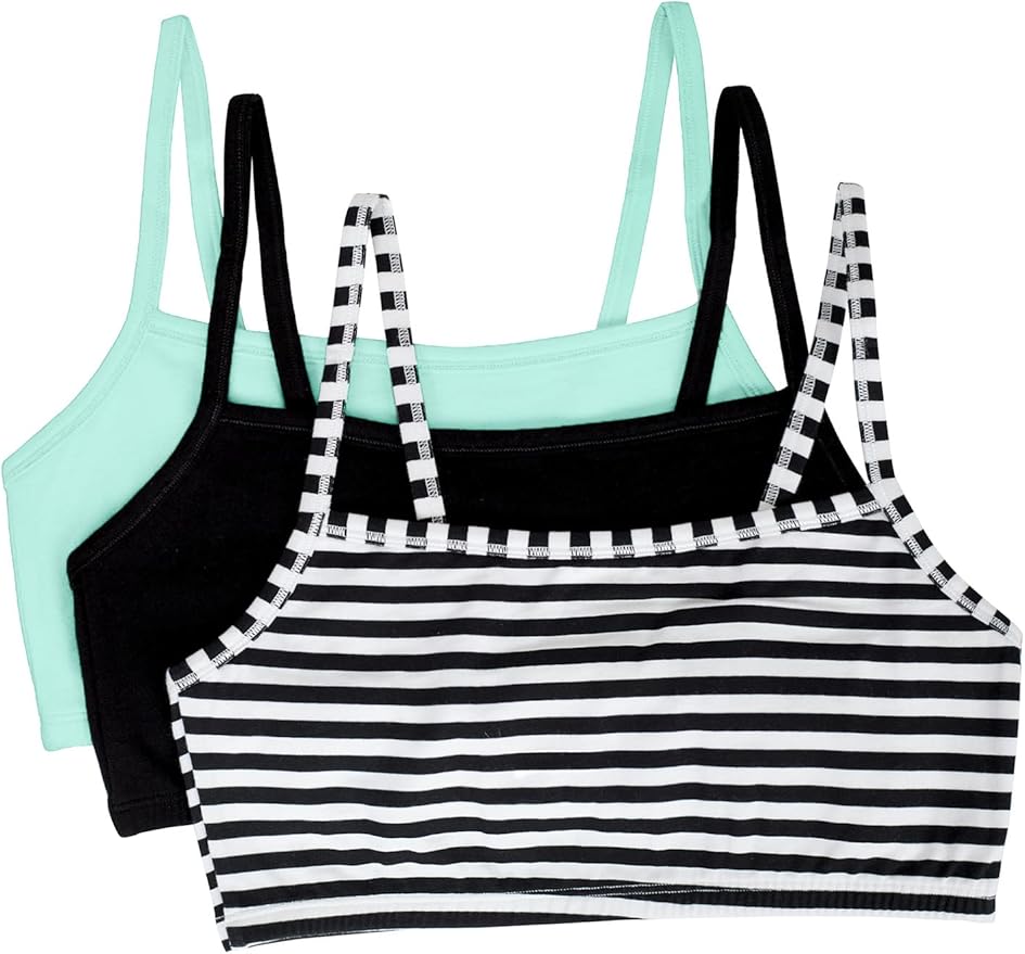 Fruit of the Loom Women's Spaghetti Strap Cotton Sports Bra - All-Day Comfort & Easy Movement