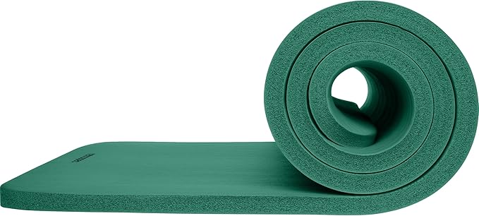 Retrospec Solana Yoga Mat 1" Thick w/Nylon Strap for Men & Women - Non Slip Exercise Mat for Home Yoga, Pilates, Stretching, Floor & Fitness Workouts