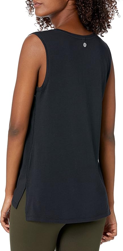 Amazon Essentials Women's Soft Cotton Relaxed-Fit Workout Tank Top (Available in Plus Size)