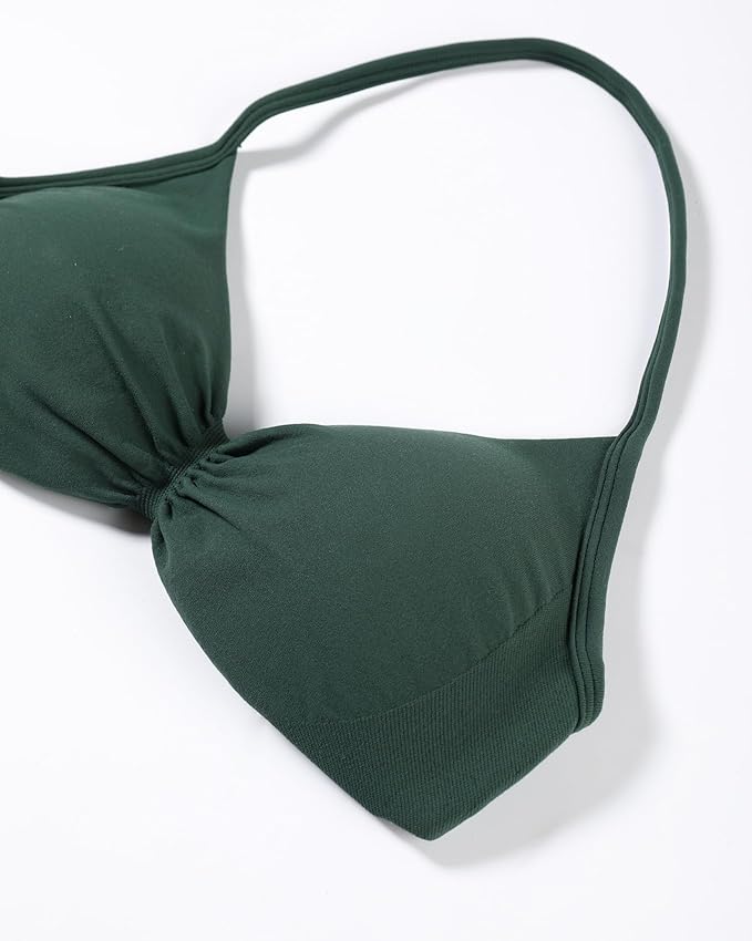AUROLA Influence Strappy Bra Sports Bras for Women, Backless Padded Impact Strappy Bra Workout Gym Yoga with Removable Cups