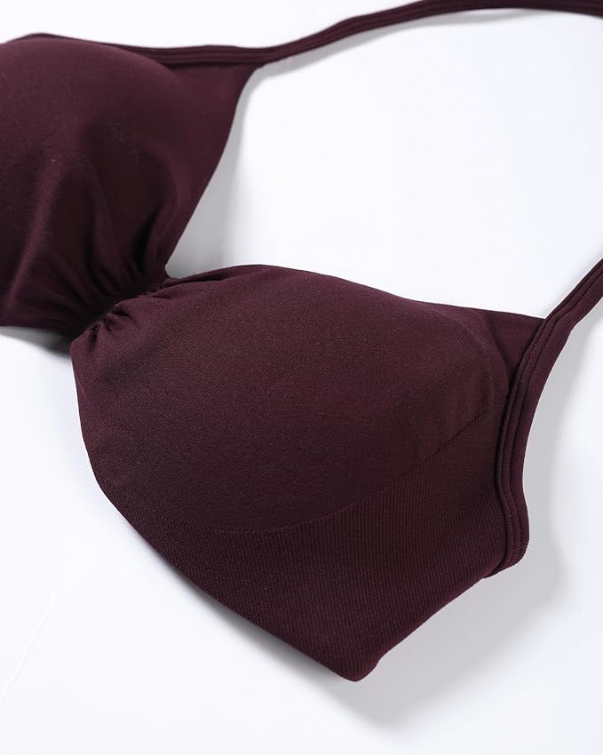 AUROLA Influence Strappy Bra Sports Bras for Women, Backless Padded Impact Strappy Bra Workout Gym Yoga with Removable Cups