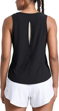 CRZ YOGA Cloudweight Open Back Workout Tops for Women Lightweight High Neck Athletic Gym Tank Soft Running Sleeveless Shirts