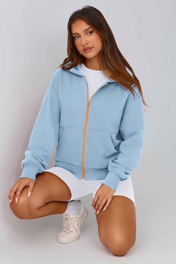 PRETTYGARDEN Hoodies for Women Sweatshirt Zip Up Hoodie Fall Fashion 2026 Trendy Long Sleeve Jackets Winter Clothing Outfits