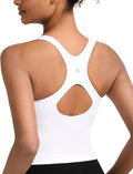 RUNNING GIRL Workout Tank Tops with Built in Bras for Women,Compression Shirt Strappy Back Athletic Yoga Tops