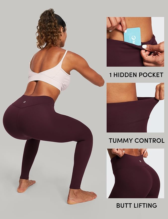 IUGA High Waisted Leggings for Women Running Workout Leggings with Inner Pocket Yoga Pants for Women