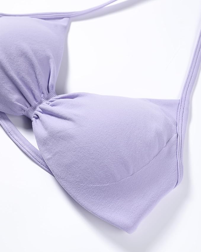 AUROLA Influence Strappy Bra Sports Bras for Women, Backless Padded Impact Strappy Bra Workout Gym Yoga with Removable Cups