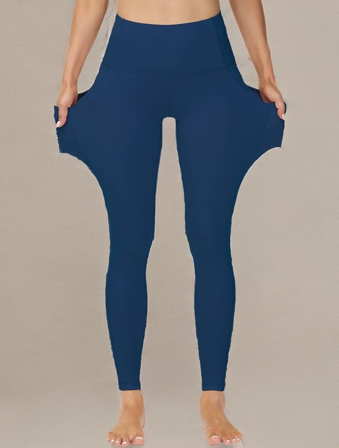 Dragon Fit High Waist Yoga Leggings with 3 Pockets,Tummy Control Workout Running 4 Way Stretch Yoga Pants